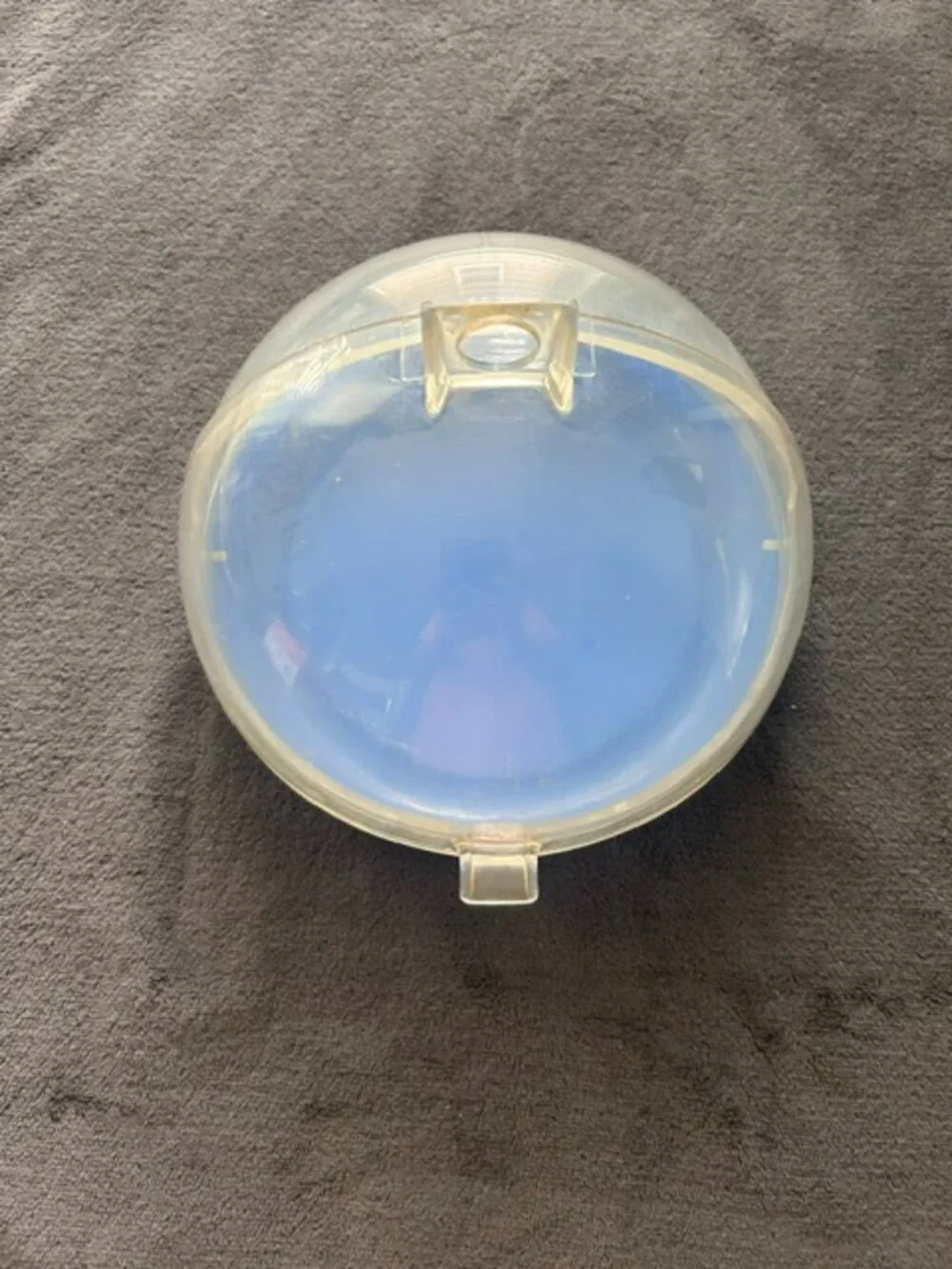 Vintage Schiller Plastik Blue Roll Top Serving Tray or Keeper